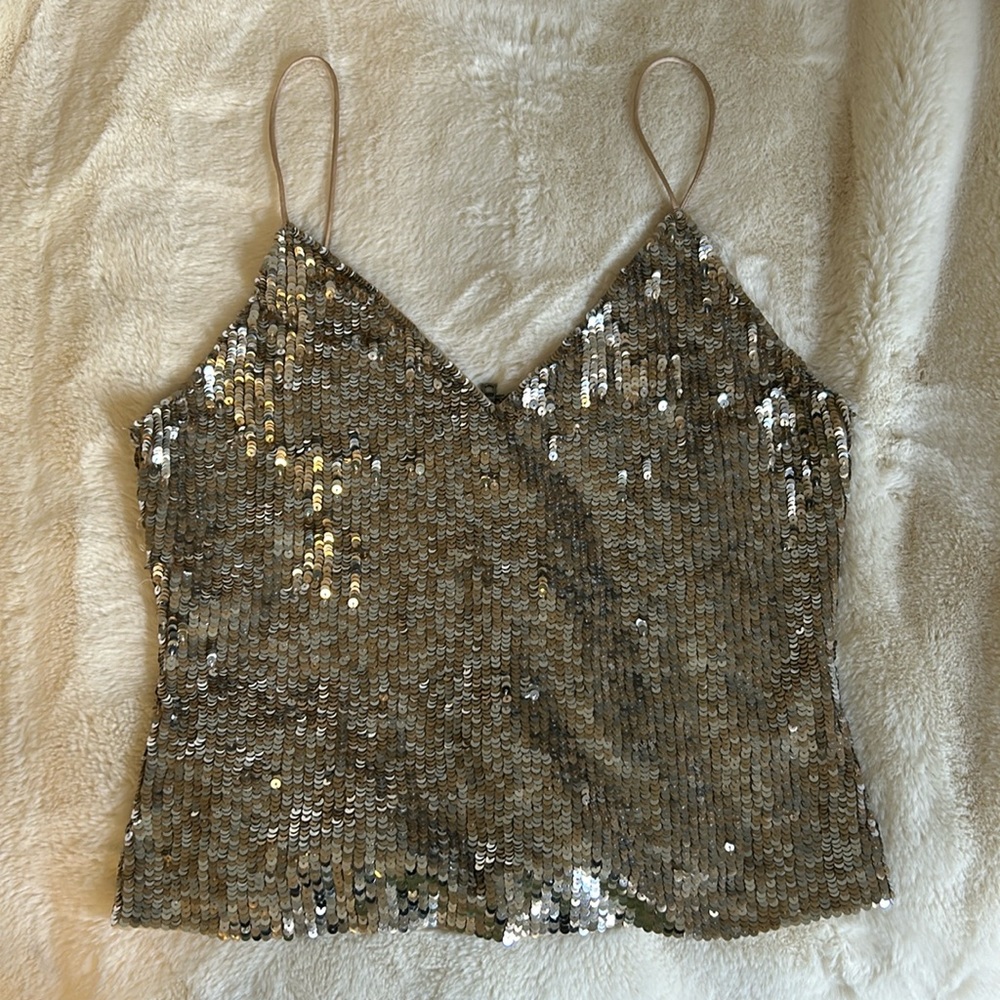 Alice & Olivia Sequin Tank Top